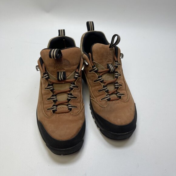 Y2K North Face Hiking Boots Nubuck Brown Leather Shoes Lace Low Women's Sz 9 - Picture 4 of 13